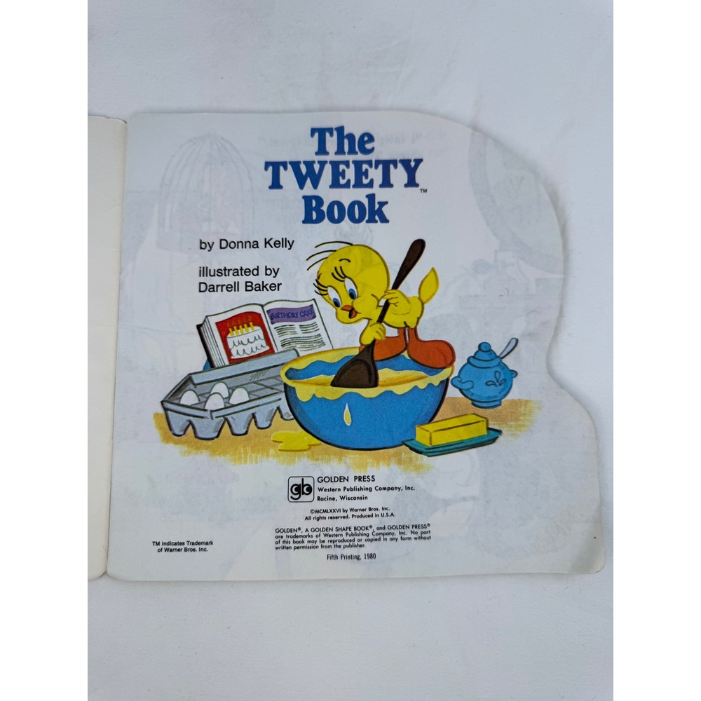 Vintage 1980 The Tweety Book A Golden Shape Book by Donna Kelly - Picture 6 of 7